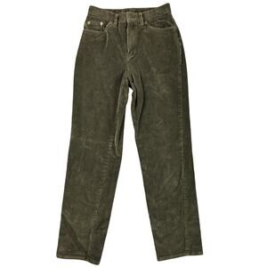 Vintage Ralph Lauren Jeans Co. LRL Pants Size 00 Corduroy Green 5 Pocket